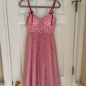 Miami by Francesca Pink and Red Layered heart dress